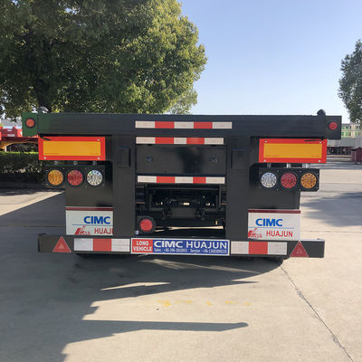 Leaf Spring Suspension 40ft Straight Beam Container Transport Semi-Trailer met 12 Twist Locks