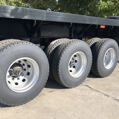 Leaf Spring Suspension 40ft Straight Beam Container Transport Semi-Trailer met 12 Twist Locks