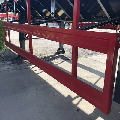 Leaf Spring Suspension 40ft Straight Beam Container Transport Semi-Trailer met 12 Twist Locks
