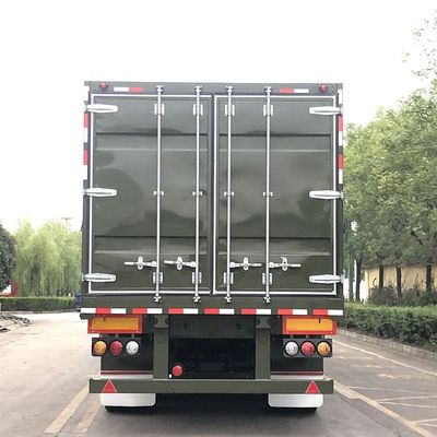 Semi-truck-aanhangwagen met hek en tralies met hoofddraai T700/Q345 van staal