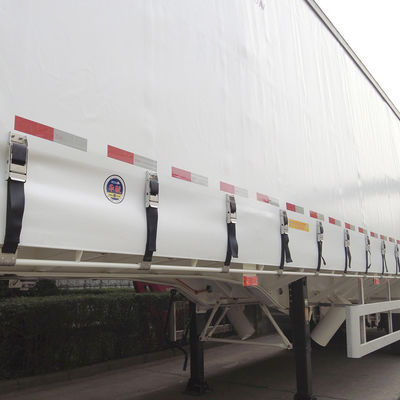 CIMC HUAJUN Trailer Curtain Tensioner 3 axles 40 ft Drop Deck voor het vervoer van droge vracht