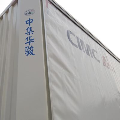 CIMC HUAJUN Trailer Curtain Tensioner 3 axles 40 ft Drop Deck voor het vervoer van droge vracht
