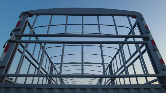 CIMC HUAJUN 11.00R20 Straight Beam Cargo Stake Fence Semi-trailer voor het goederenvervoer