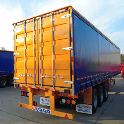 Groen transport Utility Dry Van Truck Trailer met kooi CIMC HUAJUN Klanten optioneel
