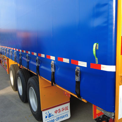 Groen transport Utility Dry Van Truck Trailer met kooi CIMC HUAJUN Klanten optioneel