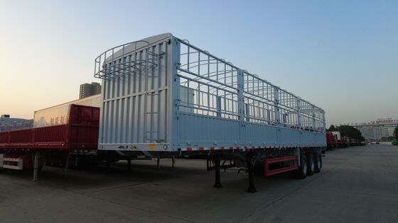 CIMC HUAJUN 11.00R20 Straight Beam Cargo Stake Fence Semi-trailer voor het goederenvervoer