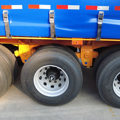 Groen transport Utility Dry Van Truck Trailer met kooi CIMC HUAJUN Klanten optioneel
