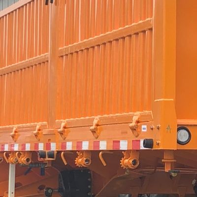 Myanmarmarkt 3 assen 4 assen platgelegen vrachtwagen met zijwand en landingsgestel JOST/FUWA 28T