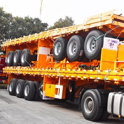 Myanmarmarkt 3 assen 4 assen platgelegen vrachtwagen met zijwand en landingsgestel JOST/FUWA 28T