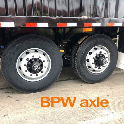 Voetdroge bestelwagen-container-half-aanhangwagen uitgerust met banden 10.00R20/ 11.00R20/ 12R22.5