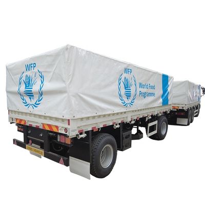 Graanvervoer 60T platte trailers met mechanische ophanging en tralies