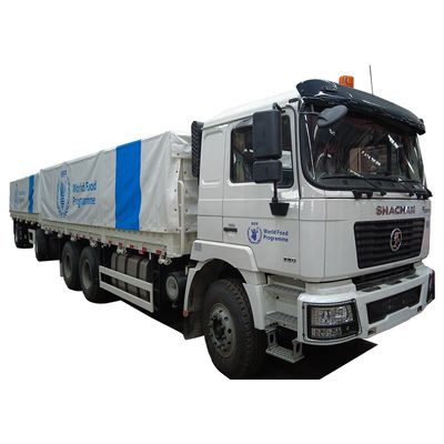 Graanvervoer 60T platte trailers met mechanische ophanging en tralies