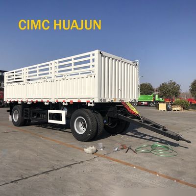 Graanvervoer 60T platte trailers met mechanische ophanging en tralies