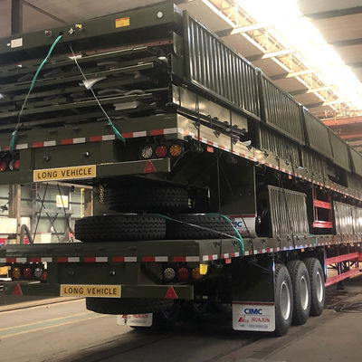 CIMC HUAJUN 3 Assen vrachtwagen aanhangwagen Verkoop Tare Gewicht 7,5 ton 13000*2500*3650mm