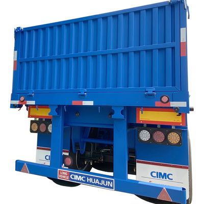 Hot 4 axles platbed semi-trailer met 1000 mm zijkant maximale lading van 60T 12.00R20 band