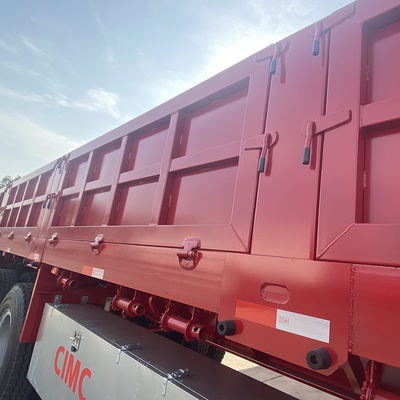 60T maximale lading 3 assen platte half-aanhangwagen met zijdeur en zijdewand vracht hek