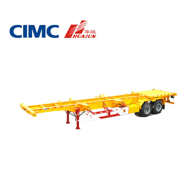 CIMC 2 Achsel Skelettisch Semi-trailer voor 20ft Container 28T Landing Gear 13T Achsel inbegrepen