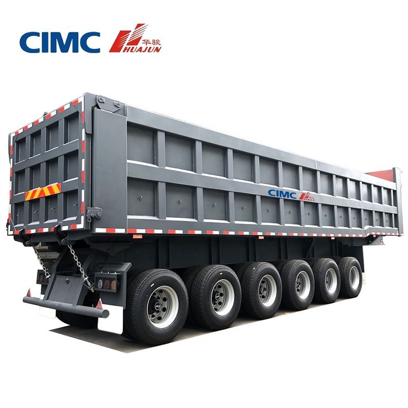 CIMC HUAJUN 40 ton 3-assige multi-assige hydraulische dump-tipper aanhanger voor vrachtwagenbehoeften