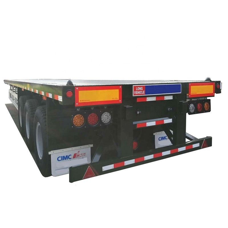 CIMC HUAJUN Semi-trailer voor de Aziatische markt 3 asse 40ft flatbed container trailer gebouwd