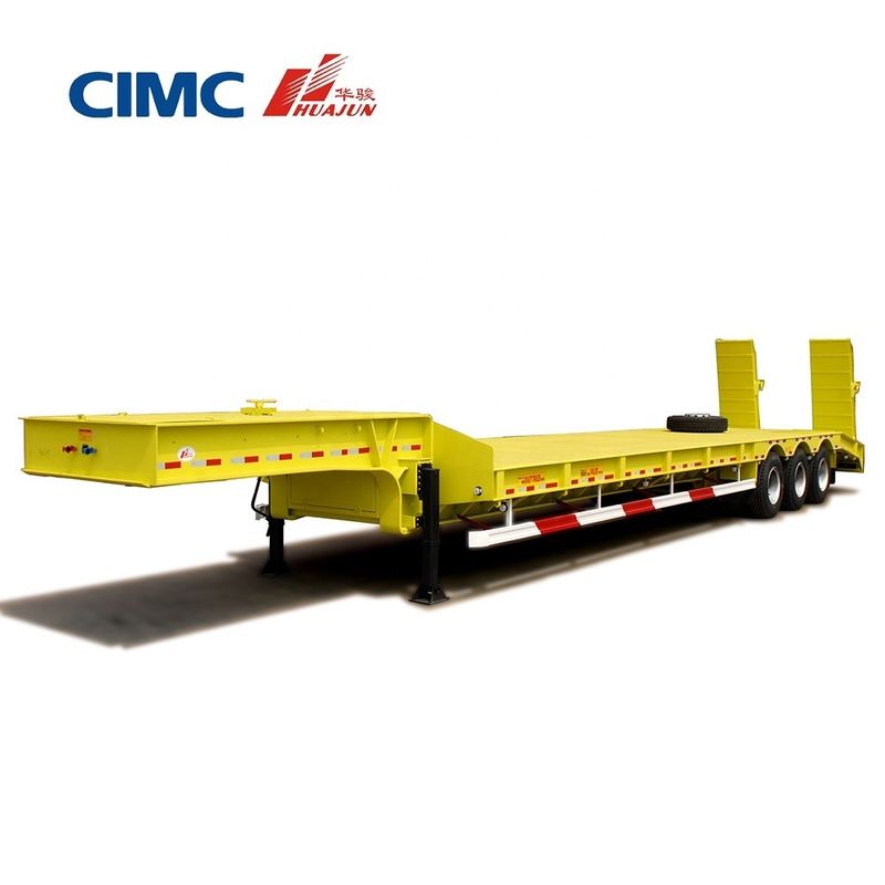 Flatbed Container Semi-trailer voor het vervoer van 100 ton laagbed vrachtwagens en graafmachines