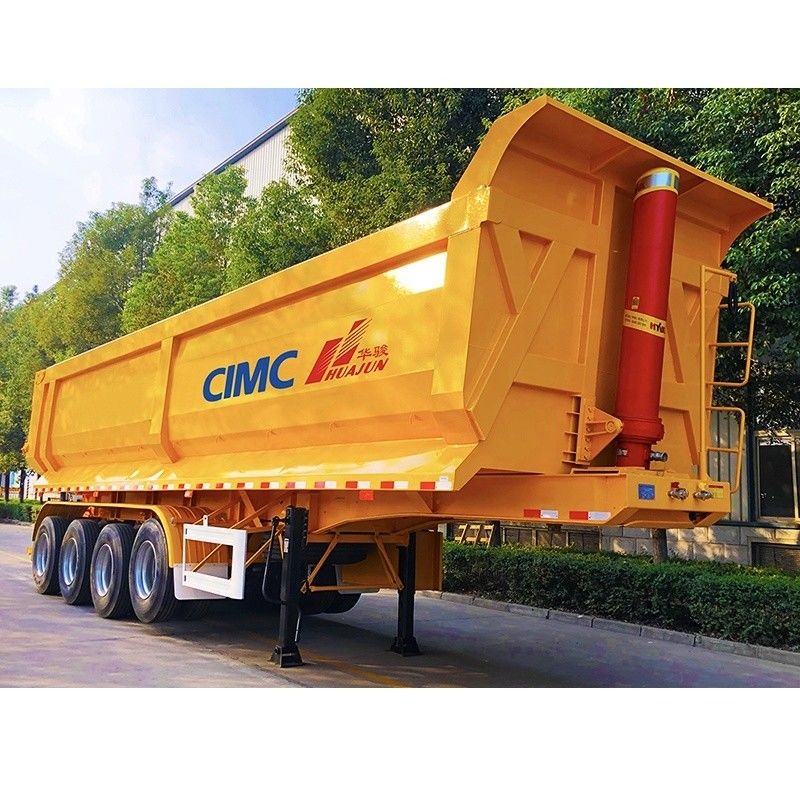 12R22.5 banden 4 assen U-type hydraulische kantelwagen aanhangwagen 38CBM van CIMC HUAJUN