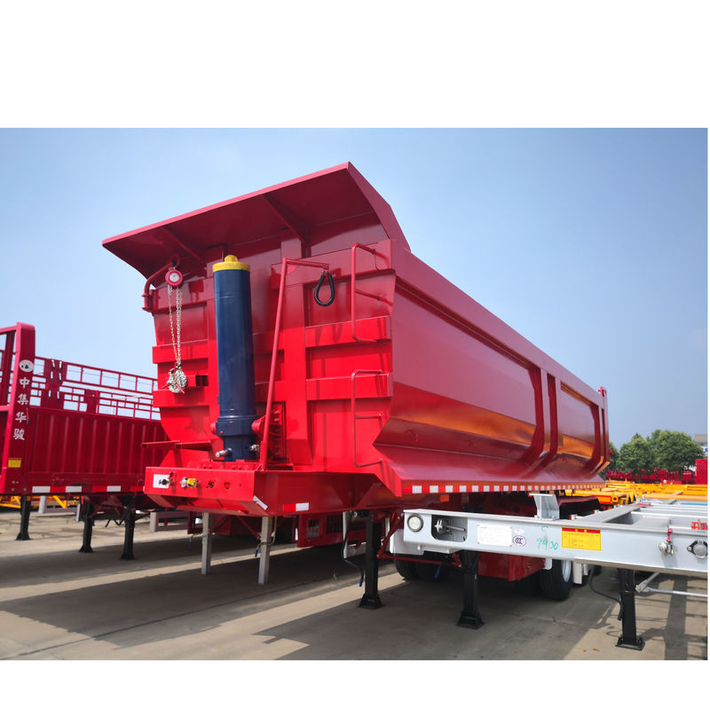 Beste 57CBM ATV Tipping Trailer door CIMC met 13TON As FUWA en 12R22.5 banden