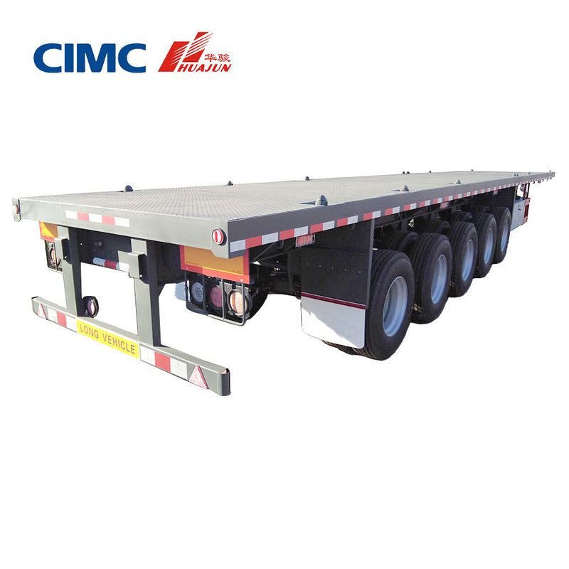 CIMC HUAJUN 5-assige platbed trailer perfect voor verschillende trekkers in Afrika markt