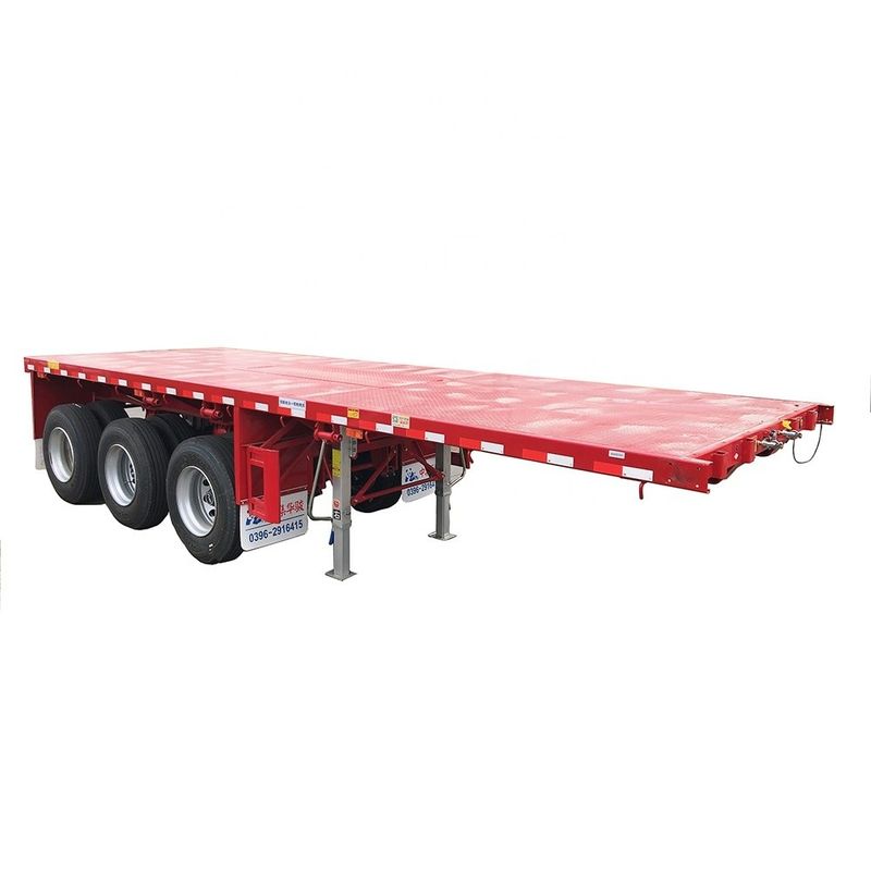 Vlampen met blad 3 assen 40ft platte container half-aanhanger voor gemakkelijk lossen