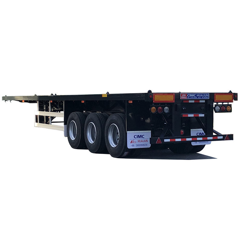 40ft container platbed half-truck aanhangwagens met optionele banden en 12 sets twist locks