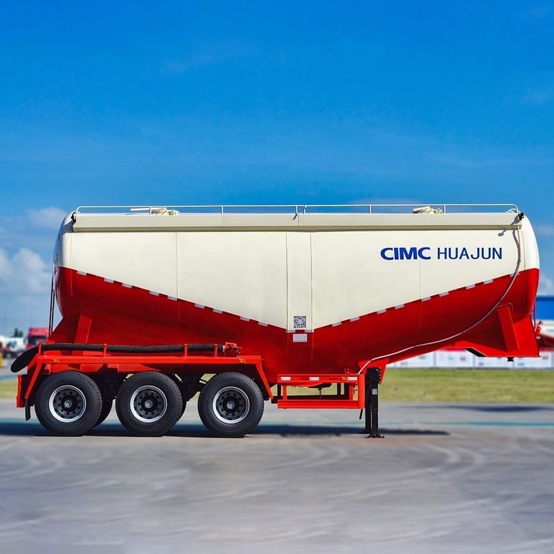 Duurzaam CIMC HUAJUN 40CBM Dry Bulk Powder Cement Tank Carrier 3 axles Tanker Semi-trailer