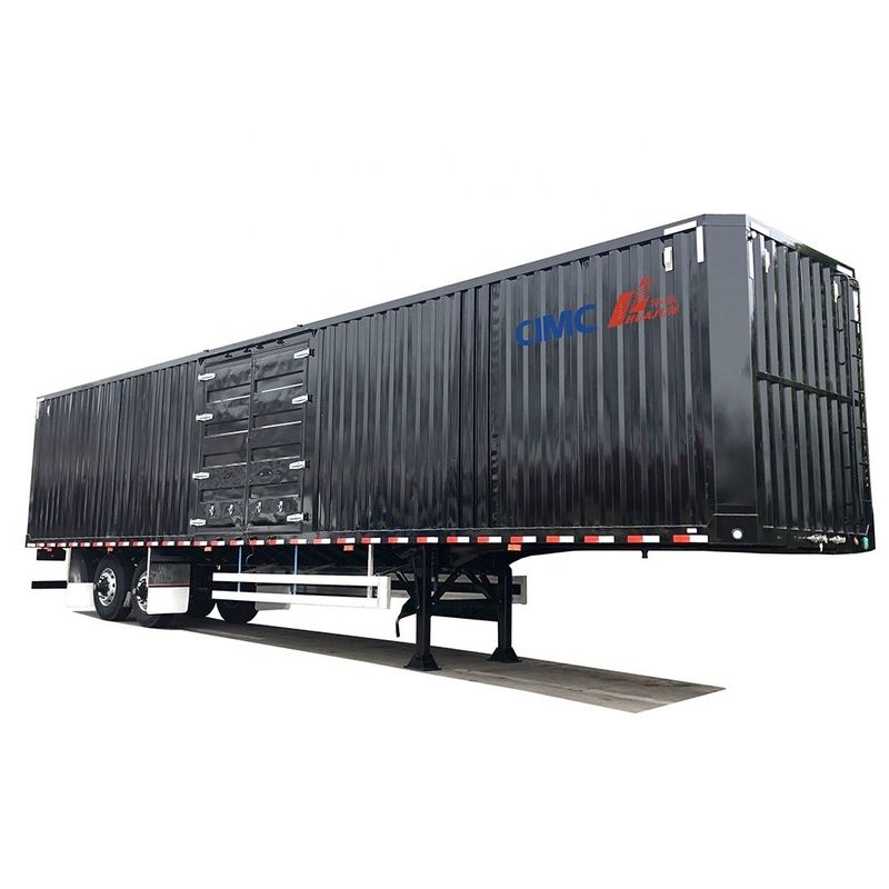 Voetdroge bestelwagen-container-half-aanhangwagen uitgerust met banden 10.00R20/ 11.00R20/ 12R22.5