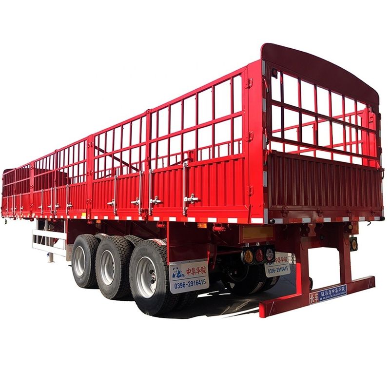 Truck Trailer Klanten Optioneel drie-assig transport goederen gordijn hek half-trailer